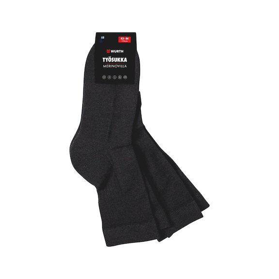 Merinovillainen työsukka Merino, musta
