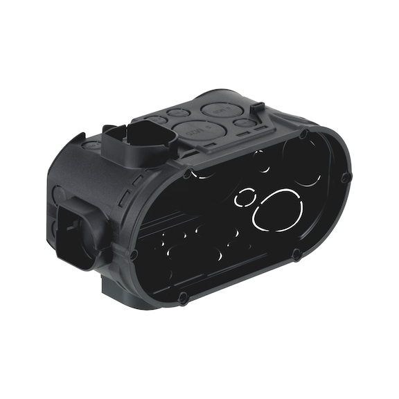 Flush-mounted double appliance connection box ELMO - APPCONBOX-FMO-DB-VDE-WO.SCR-H63MM/D60MM