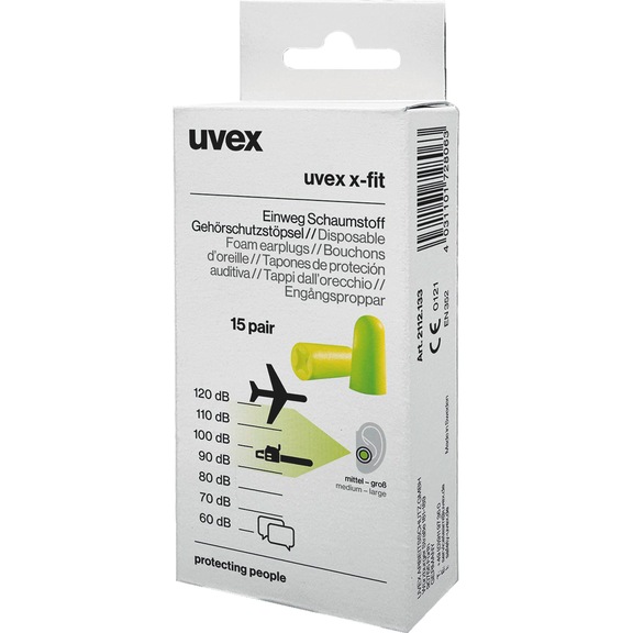 Ear plugs uvex x-fit - MINIBOX-UVEX-X-FIT-RE-2112133-15PA