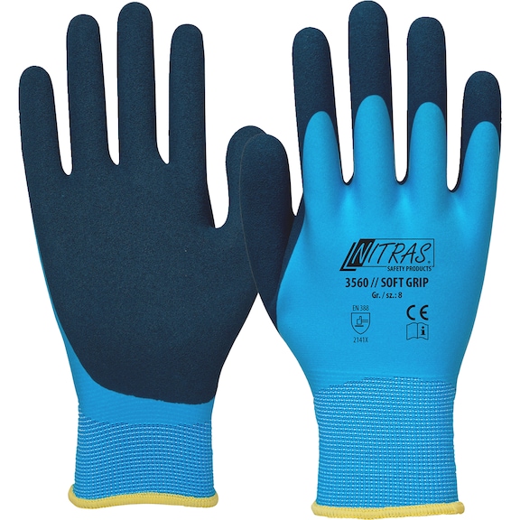 Knitted protective glove with coating Nitras 3560 Soft Grip - GLOV-NITRAS-SOFTGRIP-3560-8-SZ8