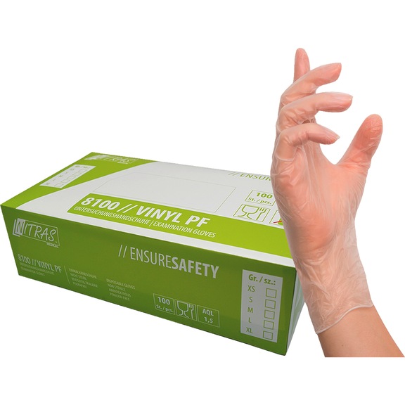 Disposable gloves vinyl Nitras VINYL PF 8100