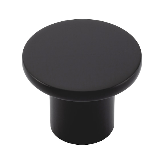 Furniture knob, die-cast zinc MK-ZD 16 - KNOB-DESIGN-MK-ZD16-28MM-BLACK