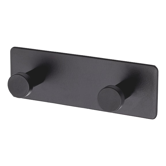 KH-ST 6 clothes hook rack - CLTHHOK-BAR-(KH-ST-6)-BLACK-120MM