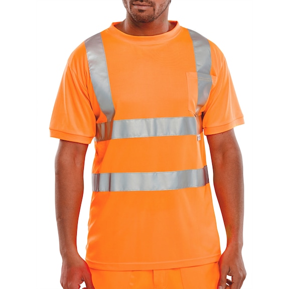 High Visibility Crew Neck T-Shirt - HIVISSHIRT-ORANGE-XXL