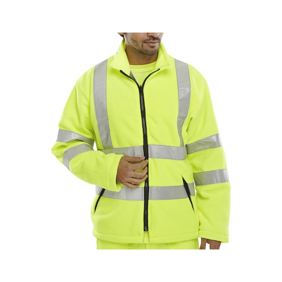 High Visibility Fleece Jacket - HIVISJAC-FLEECE-YELLOW-XXL