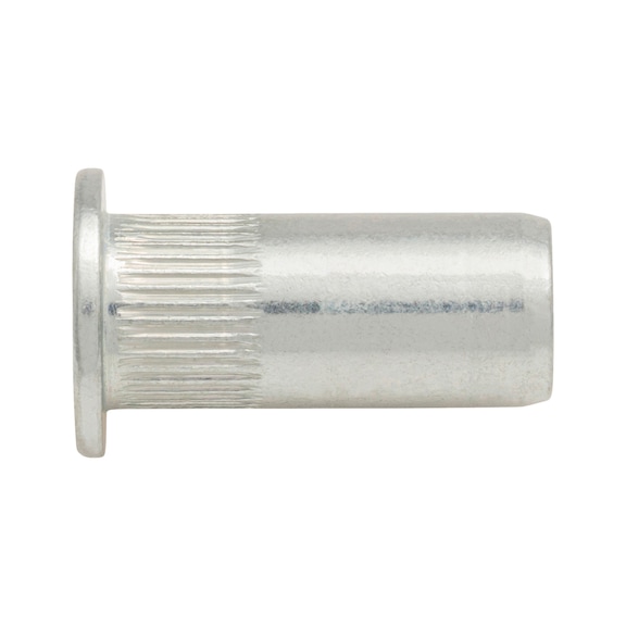 Dome head steel zinc-plated closed knurled