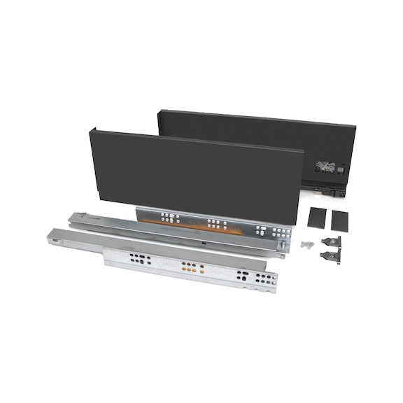 Draw Runner Exterior Vertex Draw Systems - VERTEX DRAWER 131X500 ANTH GREY 40KG
