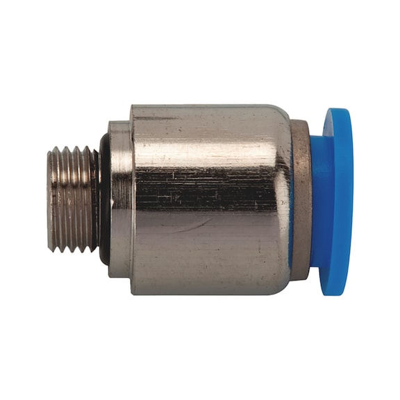 Straight push-in fitting round M/G thread - 1