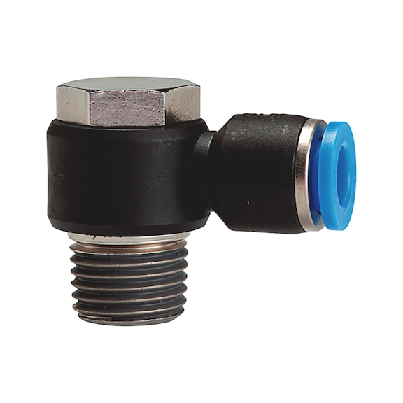 L-shaped push-in fitting hexagon R thread - 1