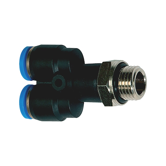 Y-shaped push-in fitting M/G thread - 1