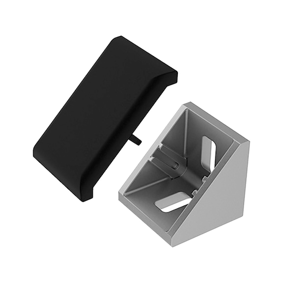 Kit de support de plancher - ANGL-SET-AL-BLK-SLOT10-41X41X42MM