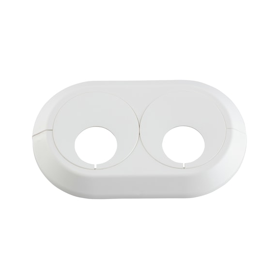 Double pipe collar variable with flexible hole spacing - PIPCOLAR-DB-VAR-WHITE-D22MM