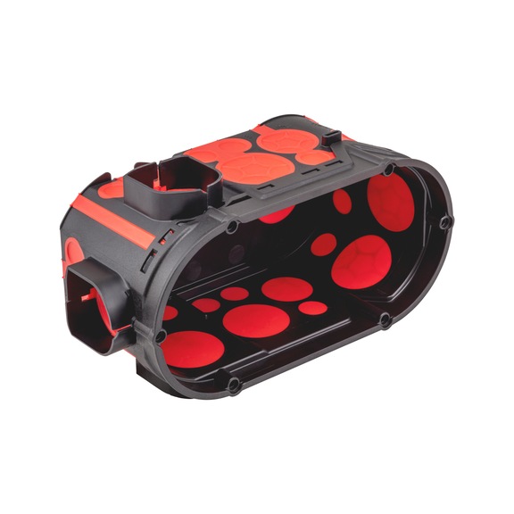 Flush-mount. 2x appliance conn. box ELMO air-tight - APPCONBOX-FMO-DB-AIRTGT-WO.SCR-H63/D60MM