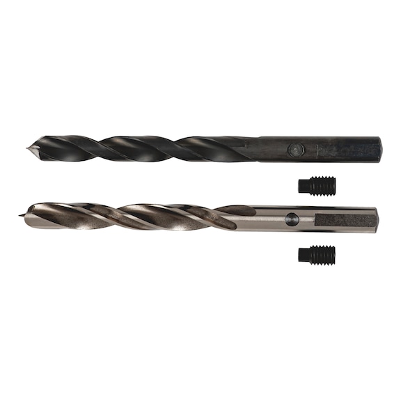 Wood and metal centre drill bit with set screw - DRL-CENT-HOSAW-WO-MET-HSS-D10-L131