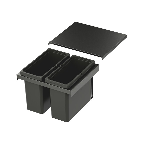 Systèmes de recyclage VS ENVI Flex et VS ENVI Flex Pro - POUBELLE ENVIFLEX 450-2-32L-GRIS LAVE