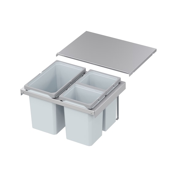 Systèmes de recyclage VS ENVI Flex et VS ENVI Flex Pro - POUBELLE ENVIFLEX 600-3-42L-ALU/BLC