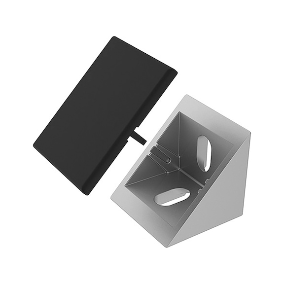 Zinkdruckguss Winkel Set - WINKL-ZNGUSS-NUT8-FLACH-39X39MM