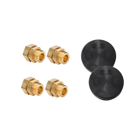 Connection set consisting of four transitions and two end caps - CON-SET1-CORPIP-SST-HEATPUMP-DN32