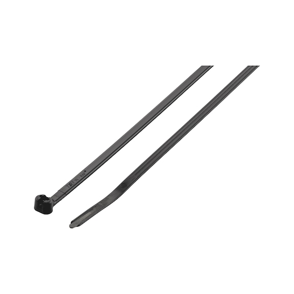 Serre-câble KBL MZUV en polyamide avec languette métallique, résistance aux UV, noir - CBLTIE-METLATCH-BLCK-3,6X284MM