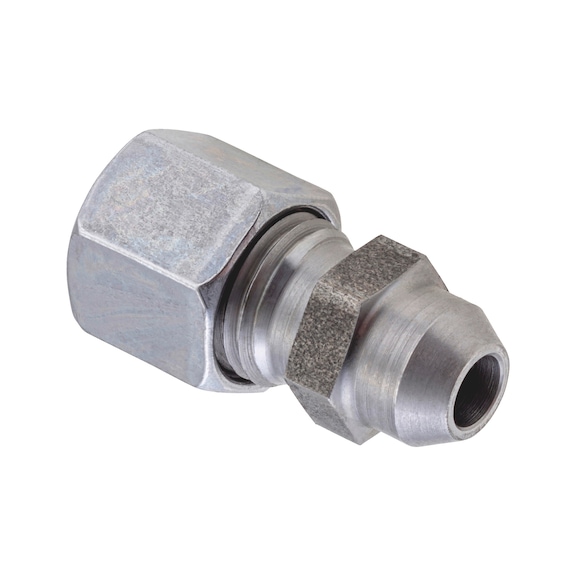 Straight weld fitting ISO 8434-1, zinc-nickel-plated steel - TUBFITT-ISO8434-L-WDSC-ST-D18-M26X1,5