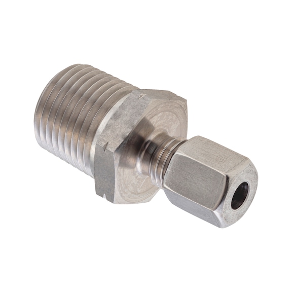 Straight screw-in connector stainless steel NPT MT - 1