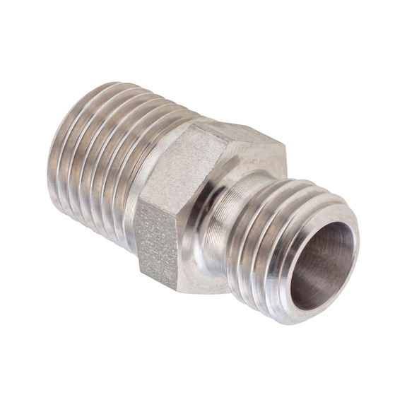 Straight screw-in connector sst taper. BSP MT - 1