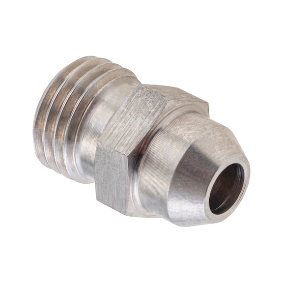 Straight welding screw connection, stainless steel - 1