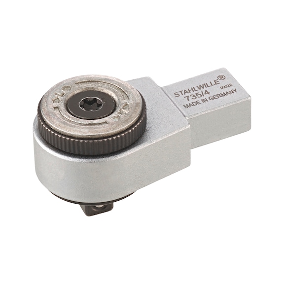 Fine-tooth ratchet with plug-in torque wrench head drive Stahlwille 735