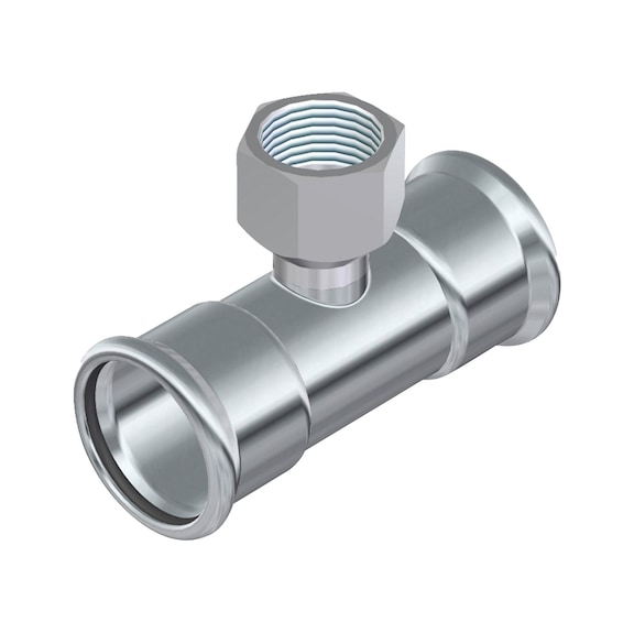 T-St&uuml;ck mit Gewindeabgang METALOPRESS ECONOMY - STK-T-76,1-RP3/4-76,1-METALOPRESS-ECO