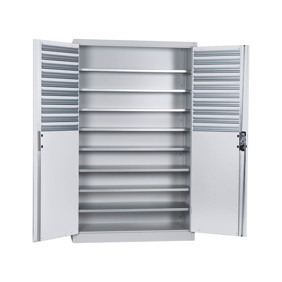 Flügeltürenschrank Tiefe 500 mm - FLGTRSHRNK-LGRBOX-SLB-FB514-RAL7035