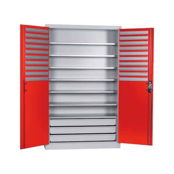 Wing door cabinet, depth 500 mm - WNGDRCAB-STRG-SLB-FB514S-RAL3020