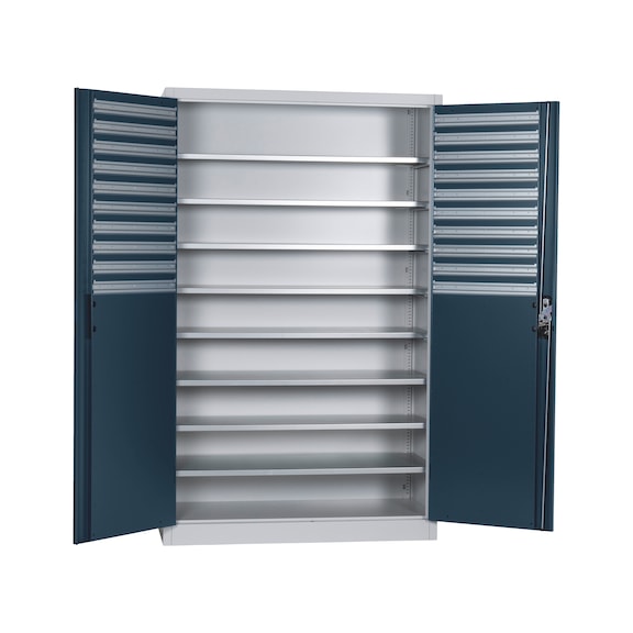 Flügeltürenschrank Tiefe 500 mm - FLGTRSHRNK-LGRBOX-SLB-FB514-RAL7016