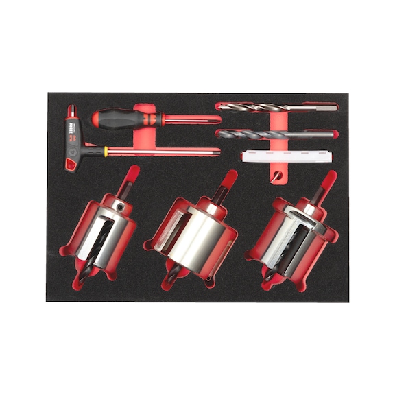 Karbür frezesi için ek malzeme - CASEINRT-FOAM-HOLEDRILLKIT-8PCS