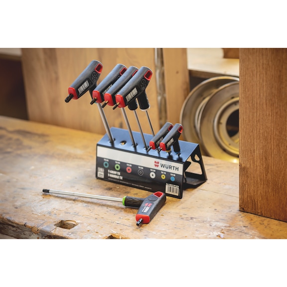 MIVOS Set Di 9 Chiavi Torx, T10-T50, Stella I Set Di Chiavi A Brugola I Lungo I Kit Di Chiavi Torx Angolate, Nel Supporto, Extra Resistente I Acciaio Al Cromo Vanadio I - Foto 4