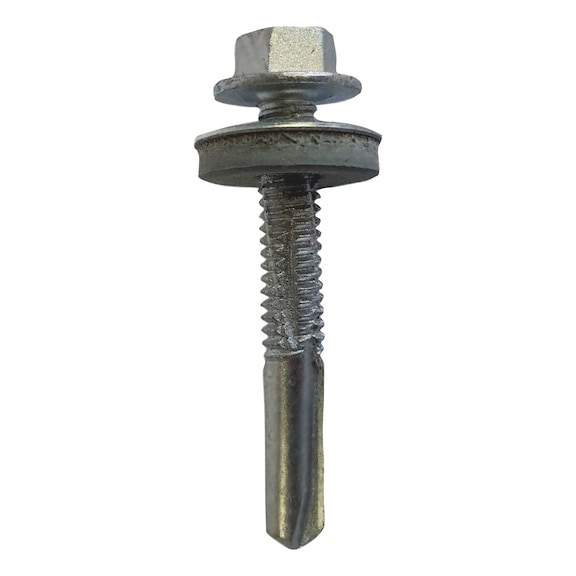 Drill. screw I-FIX stl Ruspert ext. drill tip wshr - SCR-SLFDRL-(ZN)-W. WSH-5.5X38