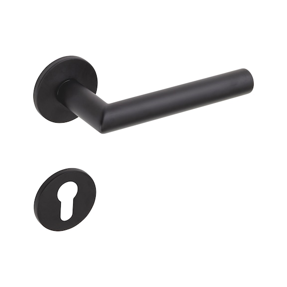 Escutcheon fitting A 255 - DH-A2-A255-CLICKFIX-ROS-KH-BLACK-SATNFIN