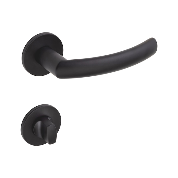 Door handle A 256 - DH-A2-A256-CLICKFIX-ROS-WC-BLACK-SATNFIN
