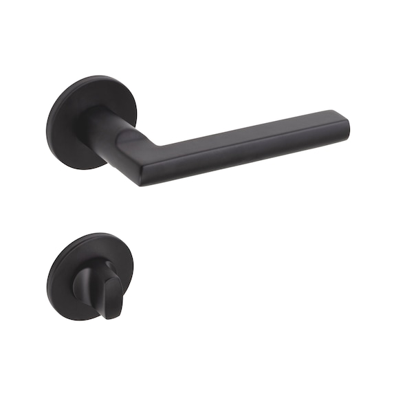 Door handle A 267 - DH-A2-A267-CLICKFIX-ROS-WC-BLACK-SATNFIN