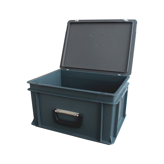 Boîte de stockage avec couvercle et poignée - STRGBOX-PLA-W.LID-HANDLE
