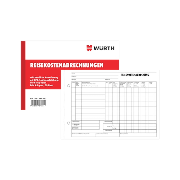 Invoicing travel expenses DIN A5 - FORM-TRAVEL EXPENSES