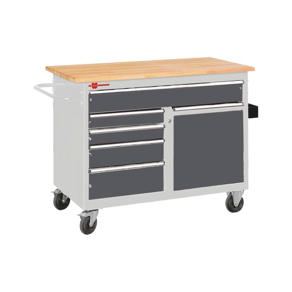 MW mobile assembly workbench - WRKSHPTRLY-MW1-RAL7035