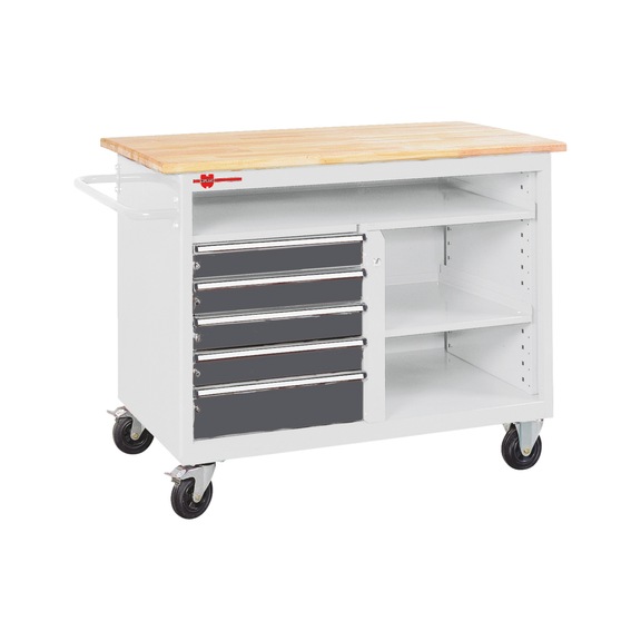 Etabli de montage mobile MW - WRKSHPTRLY-MW2-RAL7035