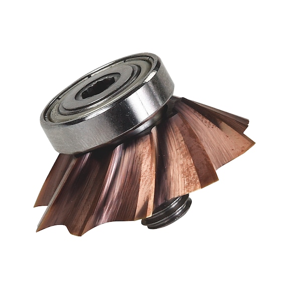 Coated, solid carbide milling cutters for use on Beveltools® beveling and rounding tools