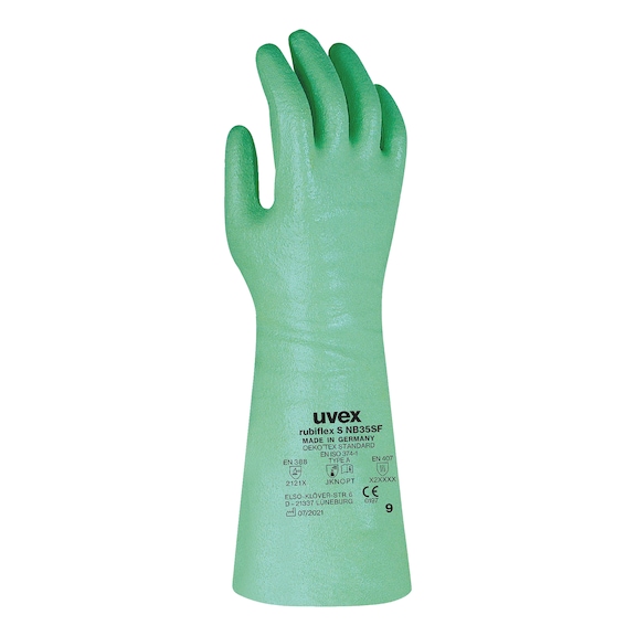 Chemical protective glove Uvex rubiflex S NB35SF