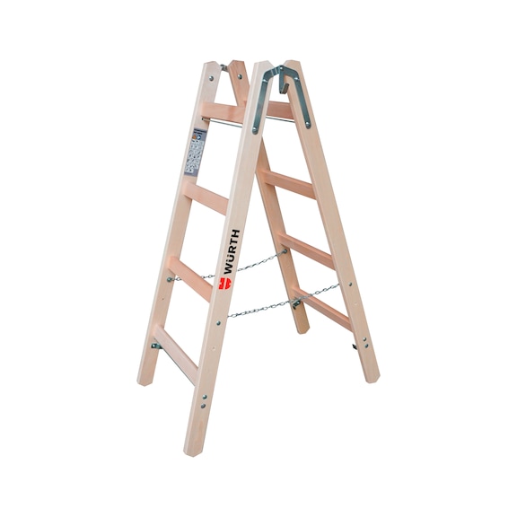 Holz-Sprossenstehleiter - STEHLEI-HO-2X4SPRO