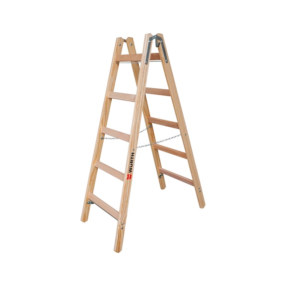 Holz-Sprossenstehleiter - STEHLEI-HO-2X5SPRO