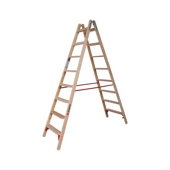 Holz-Stufenstehleiter - STEHLEI-HO-2X8-STUF