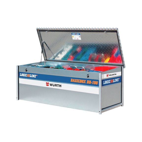 Pritschenbox mit Deckel - TRANBOX-M.KLAPPE-O.FUSS-1898X645