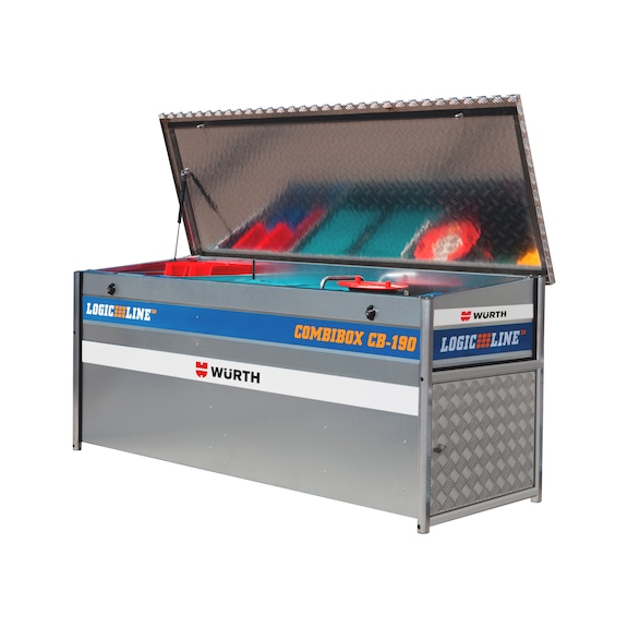 Pritschenbox mit Deckel - TRANBOX-M.KLAPPE-SEITLTUER-O.FU-1908X790