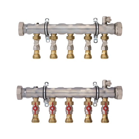 PRINETO Industrieverteiler mit Regulierventil - PRINETO INDUSTRIEVERTEILER 2 5-FACH MIT